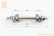 Ось передняя MTB 3/8"х145мм, Disk-brake (резьба), пром-подшипники 6200 2RS, крепл. гайка, хром KL-902, фото &ndash; 2