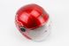 Шлем детский открытый Т68, КРАСНЫЙ с бело-красным рисунком (возможны дефекты покраски), фото – 1