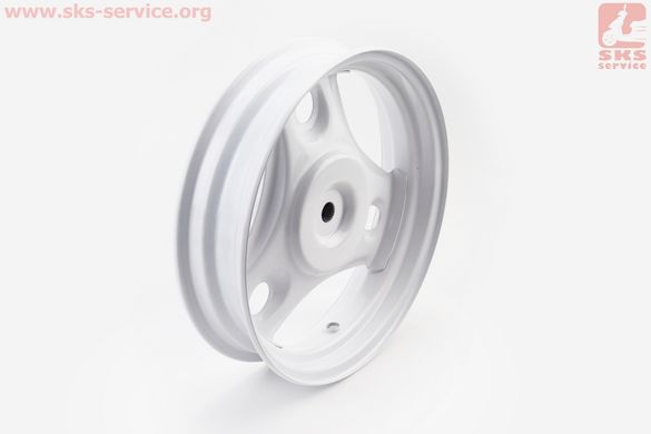 Фото товара – УЦЕНКА Диск колесный задний Honda DIO (стальной) белый (незначительный дефект см. фото)
