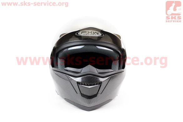 Фото товара – Шлем закрытый с откидным подбородком+очки HF-119 М- "КАРБОН"