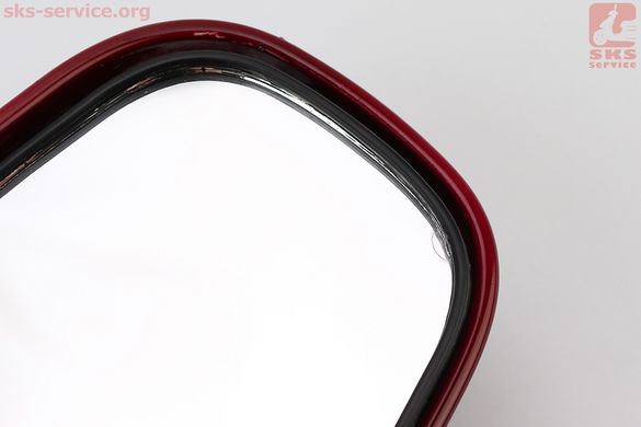 Фото товара – УЦЕНКА Зеркала к-кт "STORM" бордовые с поворотами, м8 (ССС - знак качества) (возможны незначительные потертости, сколы)