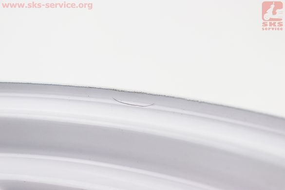 Фото товару – УЦЕНКА Диск колесный задний Honda DIO (стальной) белый (незначительный дефект см. Фото)