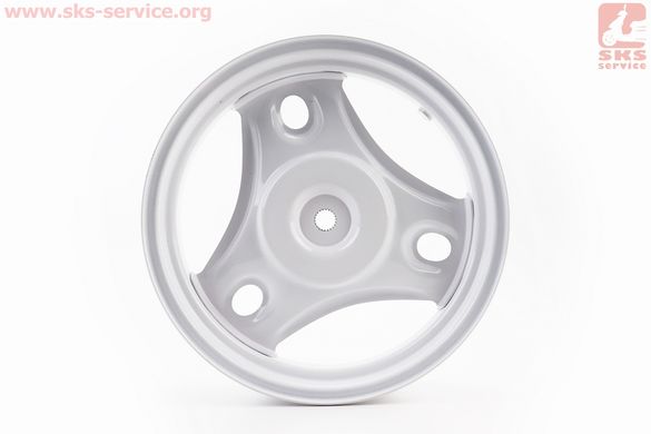 Фото товару – УЦЕНКА Диск колесный задний Honda DIO (стальной) белый (незначительный дефект см. Фото)