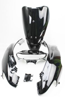 Фото товару – Honda DIO AF-34 пластик - к-кт фарбований 5 деталей (голова під диск. гальмо), ЧОРНИЙ