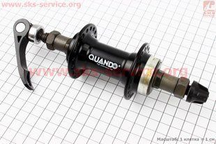 Фото товара &ndash; Втулка задняя MTB алюминиевая 14Gx36H под вольнобег, V-brake, крепл. эксцентрик, чёрная KT-A12R
