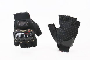 Фото товара – Перчатки мотоциклетные без пальцев L-Чёрные