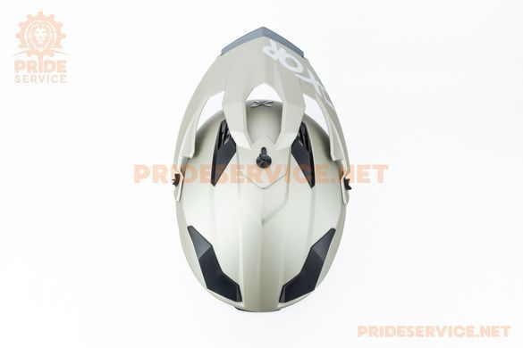 Фото товару &ndash; Шолом кросовий (стандарт DOT/ECE) X-CROSS S (55-56см), нікель мат