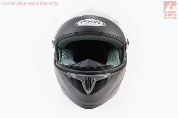 Фото товара – УЦЕНКА Шлем закрытый HF-122 S- ЧЕРНЫЙ матовый (царапина на стекле)