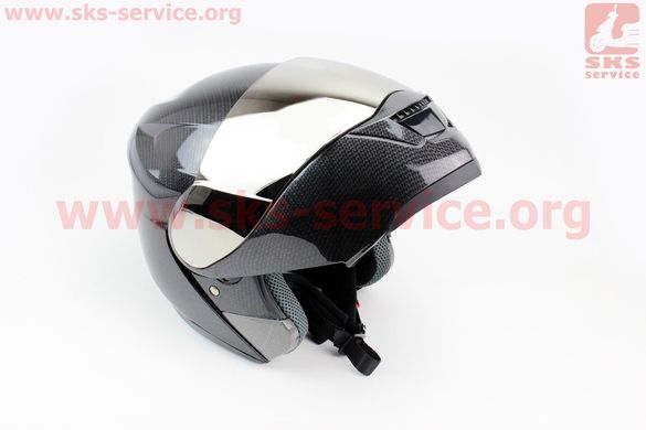 Фото товара – Шлем закрытый с откидным подбородком+очки HF-119 L- "КАРБОН"