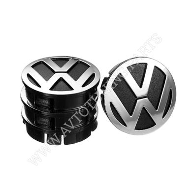 Фото товару – Заглушка колісного диска VW 60x55 чорний ABS пластик (4шт.) 50007