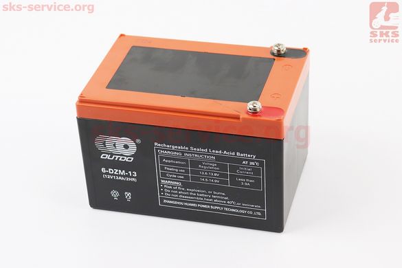 Фото товара – Аккумулятор 12V13Ah 6DZM13 кислотный (L150*W101*H99mm) для ИБП, игрушек и др.
