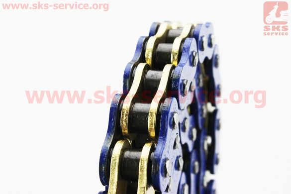 Фото товару – Ланцюг привода колеса 520HVO*104L GOLD/BLUE (з сальниками) (немає DID на ланці)