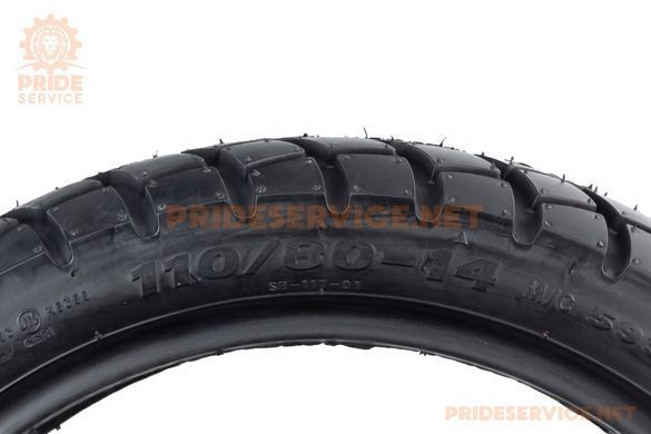 Фото товара &ndash; Шина 110/80-14 бескамерная, шипованная STREET ENDURO SB-117