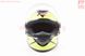 Шлем интеграл, закрытый BLD-М65 S (55-56см), ЧЁРНЫЙ глянец с салатово-белым рисунком, фото – 5