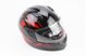 Шлем детский закрытый 801 XXS, ЧЁРНЫЙ с красным рисунком, фото – 1