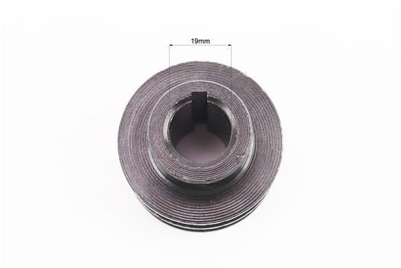 Фото товара &ndash; Шкив под коленвал d-19mm (D-55mm, 2-х ручейковый, два паза под ремень SPА, металл) 168F/170F