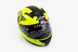 Шлем закрытый ROOKIE FAN MATT FF352 XL - ЖЕЛТЫЙ матовый с рисунком черным, фото – 1