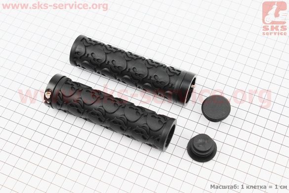 Фото товара – Ручки руля 125мм с зажимом Lock-On, чёрные TPE-072