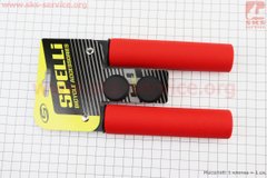 Фото товара – Ручки руля 130мм, силиконовые, красные SBG-6108