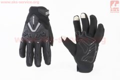 Фото товара – Перчатки мотоциклетные L-Чёрные (сенсорный палец) тип 1