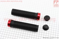 Фото товара – Ручки руля 130мм с зажимом Lock-On, черно-красные TPR-083