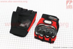 Фото товара – Перчатки мотоциклетные без пальцев L-Красные, тип 2