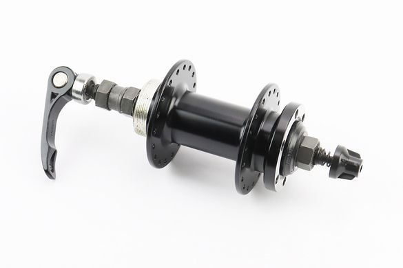 Фото товара &ndash; Втулка задняя MTB алюминиевая 14Gx36H под вольнобег, Disk-brake, крепл. эксцентрик, чёрная KT-TD7R