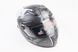Шлем закрытый (сертификации DOT / ECE) + очки SCO-М61 S (55-56см), ЧЕРНЫЙ матовый с серым рисунком, фото – 1