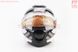 Шлем модуляр, закрытый с откидным подбородком+откидные очки HF-119 S, БЕЛЫЙ глянец с чёрно-серым рисунком Z51, фото – 5