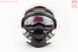 Шлем модуляр, закрытый с откидным подбородком+откидные очки HF-119 S, БЕЛЫЙ глянец с чёрно-серым рисунком Z51, фото – 6