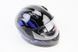 Шлем детский закрытый 801 XXS, ЧЁРНЫЙ с сине-чёрным рисунком (возможны дефекты покраски), фото – 1