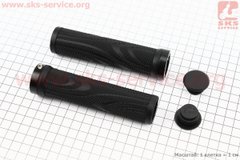 Фото товара – Ручки руля 130мм с зажимом Lock-On, черные TPE-152