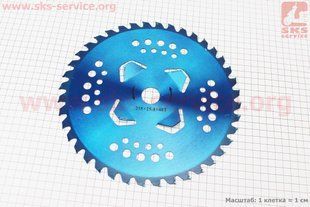 Фото товара &ndash; Нож 40Тх255mm победитовые зубья "лепесток", "BLUE"