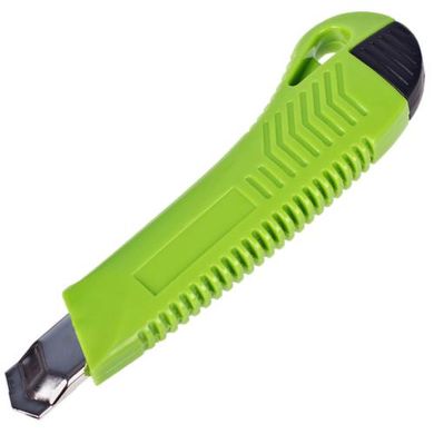 Фото товара – Нож пластиковый с винтовым фиксатором с выдвижным сегментом лезвием 18мм Alloid
