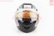 Шлем модуляр, закрытый с откидным подбородком+откидные очки HF-119 S, ЧЁРНЫЙ глянец с красно-серым рисунком Z48, фото – 5