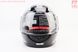УЦЕНКА Шлем закрытый 825-3 S- ЧЕРНЫЙ с рисунком серым (порез, возможны дефекты покраски, см. фото), фото – 6