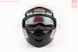 Шлем модуляр, закрытый с откидным подбородком+откидные очки HF-119 S, ЧЁРНЫЙ глянец с красно-серым рисунком Z48, фото – 6