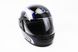 Шлем интеграл, закрытый HF-101 S, ЧЁРНЫЙ с сине-серым рисунком Q233-BL (возможны царапины, дефекты покраски), фото – 1