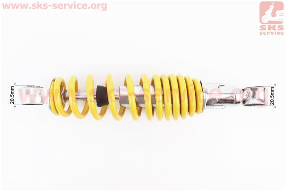 Фото товара – Амортизатор задний GY6/Honda - 240мм*d50мм (втулка 10мм / втулка 10мм) регулир., желтый
