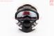 Шлем модуляр, закрытый с откидным подбородком+откидные очки HF-119 M, БЕЛЫЙ глянец с чёрно-серым рисунком Z51, фото – 6