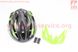 Шлем велосипедный L (59-65 см) съемный козырек, 10 вент. отверстия, системы регулировки по размеру Divider и Run System SRS, черно-зеленый SBH-4000, фото – 1