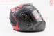 Шлем закрытый (сертификации DOT / ECE) + очки SCO-М61 S (55-56см), ЧЕРНЫЙ матовый с красно-серым рисунком, фото – 5