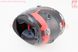 Шлем закрытый (сертификации DOT / ECE) + очки SCO-М61 S (55-56см), ЧЕРНЫЙ матовый с красно-серым рисунком, фото – 4