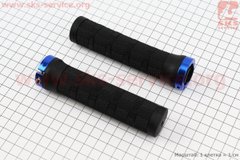Фото товара – Ручки руля 130мм с зажимом Lock-On, чёрно-синие