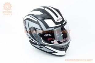 Фото товару &ndash; Шолом інтеграл, висувні окуляри GLX-316 L (59-60см), чорно-білий мат