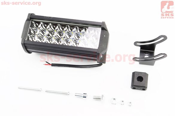 Фото товару – Фара додаткова світлодіодна вологозахисна - 24 LED з кріпленням, прямокутна 76*166мм