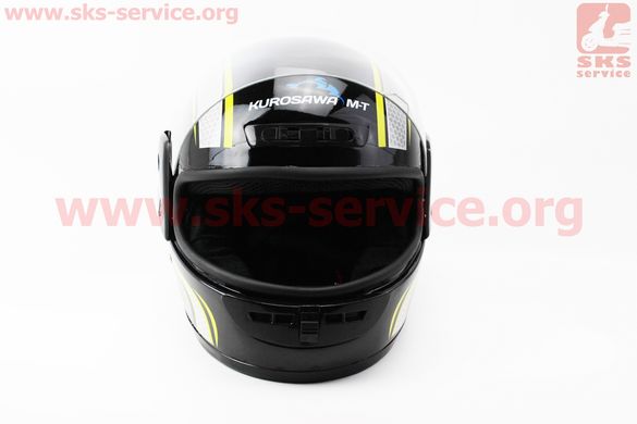 Фото товара – Шлем интеграл, закрытый HF-101 S, ЧЁРНЫЙ с жёлто-серым рисунком Q233-Y (возможны царапины, дефекты покраски)