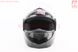 Шлем модуляр, закрытый с откидным подбородком+откидные очки BLD-159 М (57-58см), ЧЁРНЫЙ глянец, фото – 7