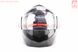 Шлем модуляр, закрытый с откидным подбородком+откидные очки BLD-159 М (57-58см), ЧЁРНЫЙ глянец, фото – 5