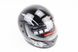 Шлем интеграл, закрытый 825-1 XS, ЧЁРНЫЙ с красно-серым STAR ROCK рисунком (возможны царапины, дефекты покраски), фото – 1